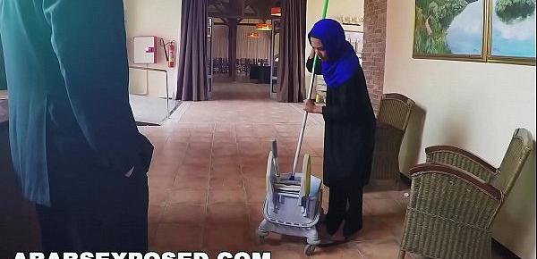  ARABS EXPOSED - Poor Janitor Gets Extra Money From Boss In Exchange For Sex
